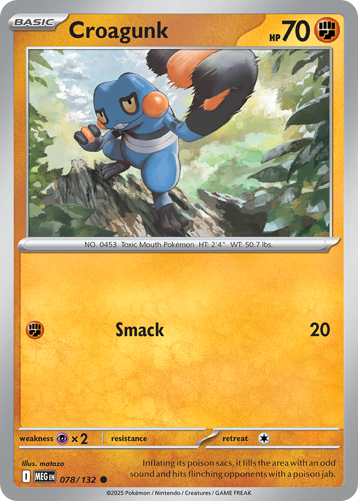 078/132 - Croagunk - Mega Evolution - Common