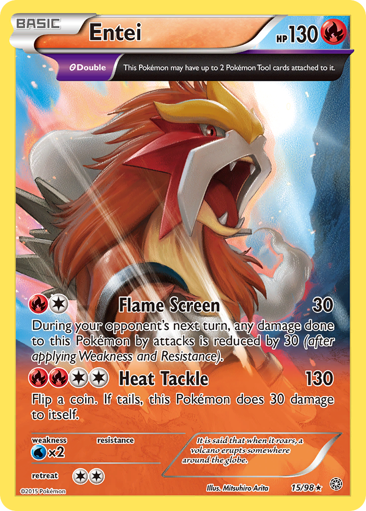15/98 - Entei HOLO - Ancient Origins - Rare