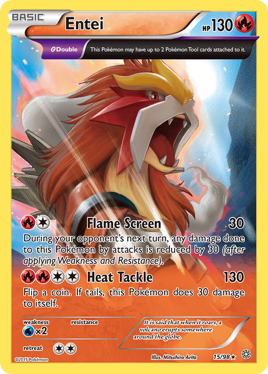 15/98 - Entei HOLO - Ancient Origins - Rare