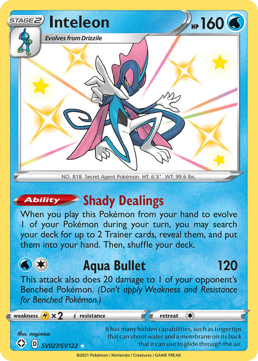 SV027/SV122 - Inteleon HOLO - Shining Fates Shiny Vault - Shiny Rare