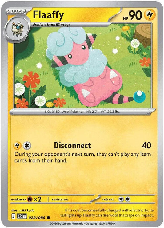 028/086 - Flaaffy REVERSE HOLO - Chaos Rising - Common