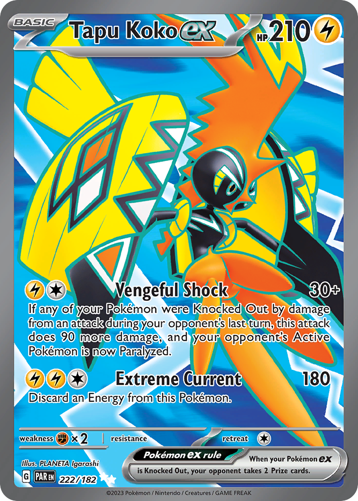 222/182 - Tapu Koko ex HOLO - Paradox Rift - Ultra Rare