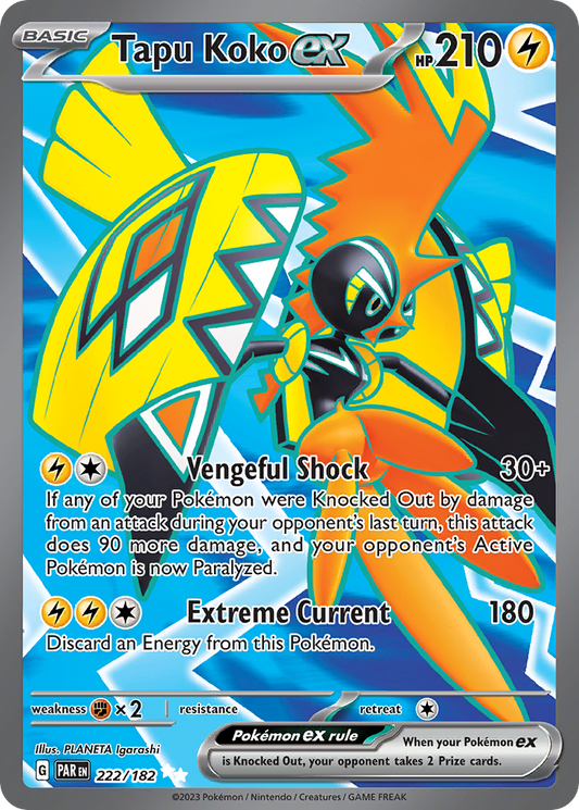 222/182 - Tapu Koko ex HOLO - Paradox Rift - Ultra Rare