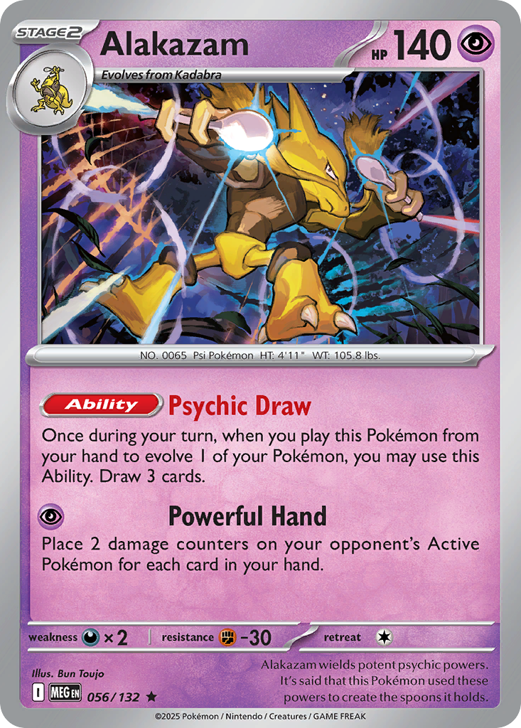 056/132 - Alakazam - Mega Evolution - Rare
