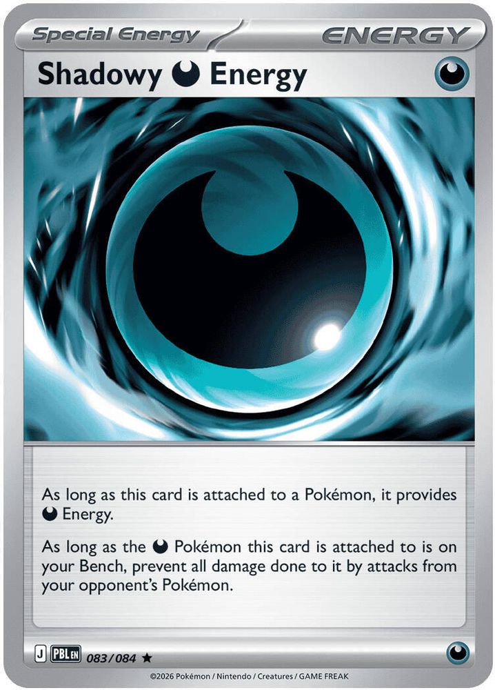 083/084 - Shadowy Darkness Energy REVERSE HOLO - Pitch Black - Rare