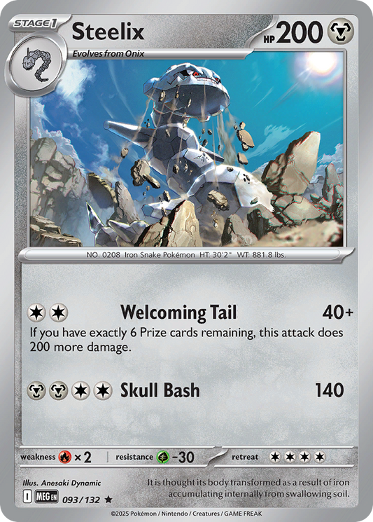093/132 - Steelix - Mega Evolution - Rare