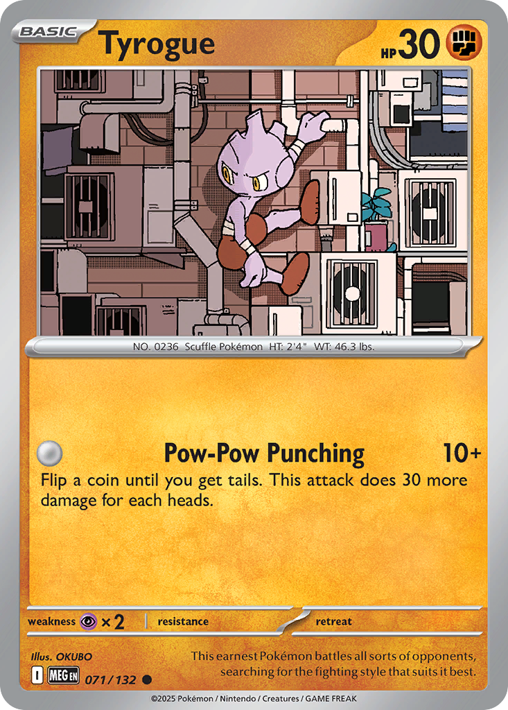 071/132 - Tyrogue - Mega Evolution - Common