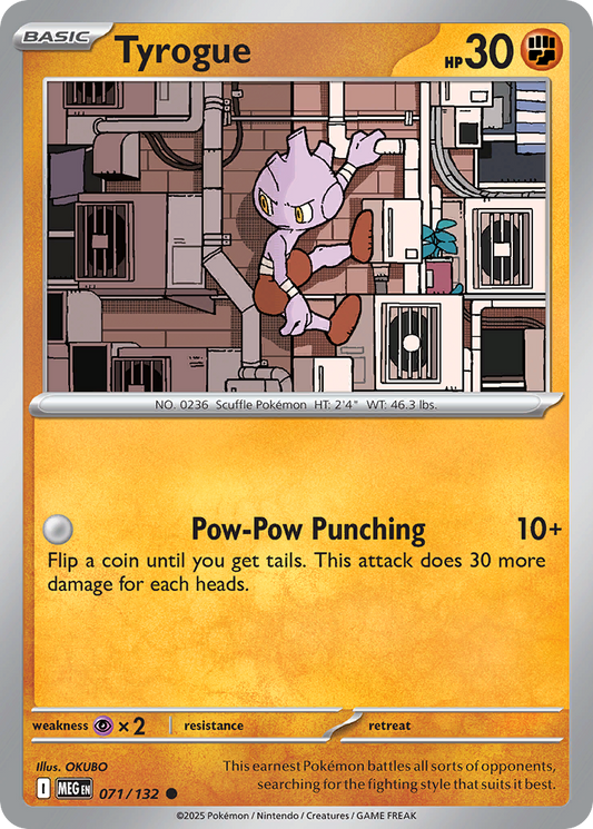 071/132 - Tyrogue - Mega Evolution - Common