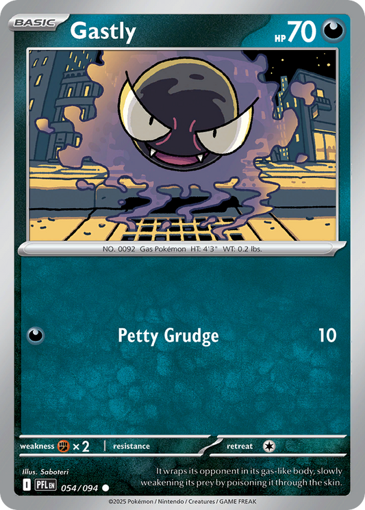 054/094 - Gastly - Phantasmal Flames - Common