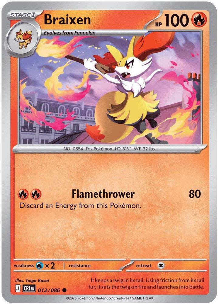 012/086 - Braixen - Chaos Rising - Common