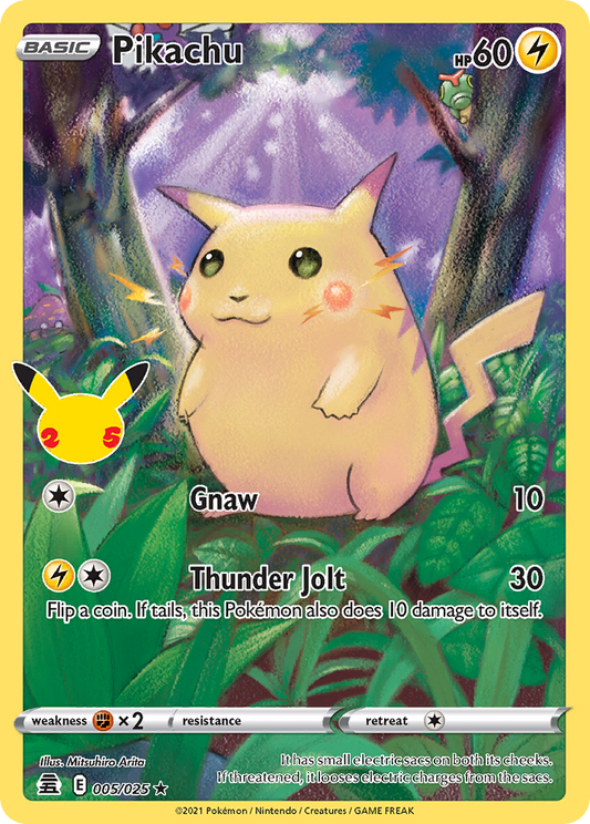 005/025 - Pikachu HOLO - Celebrations - Rare