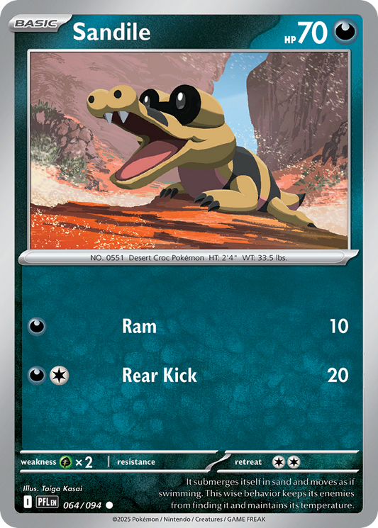 064/094 - Sandile - Phantasmal Flames - Common