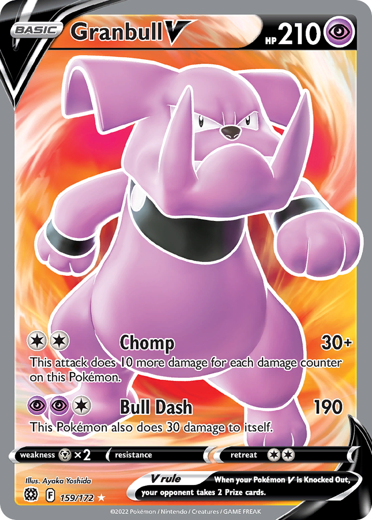 159/172 - Granbull V HOLO - Brilliant Stars - Ultra Rare