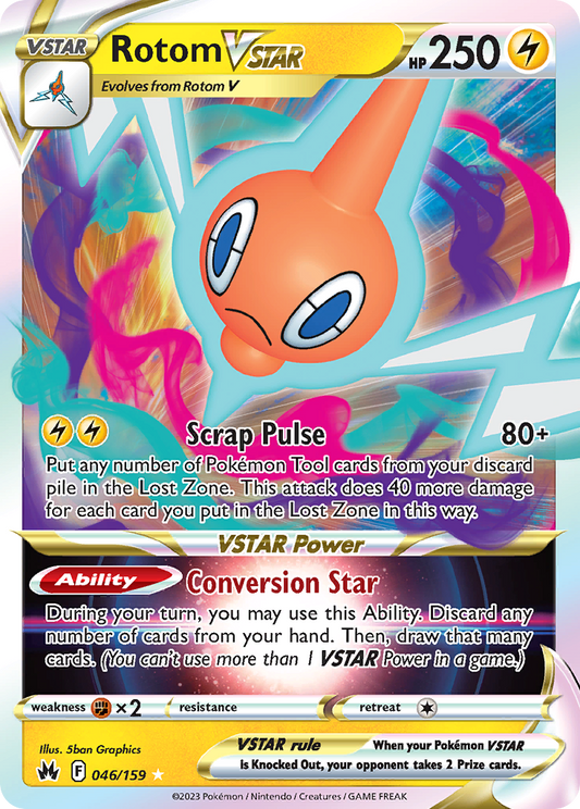 046/159 - Rotom VSTAR HOLO - Crown Zenith - Ultra Rare