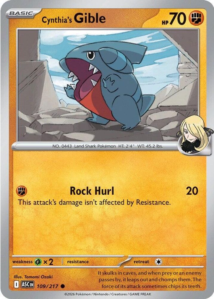 109/217 - Cynthia's Gible - Ascended Heroes - Common