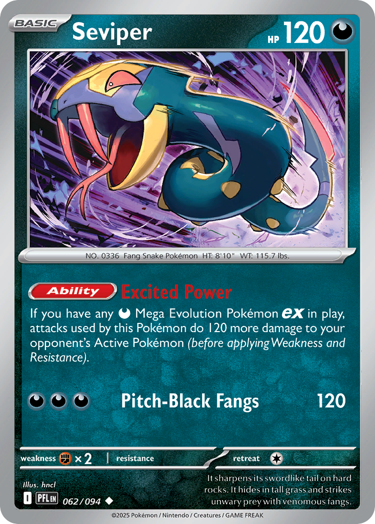 062/094 - Seviper - Phantasmal Flames - Uncommon