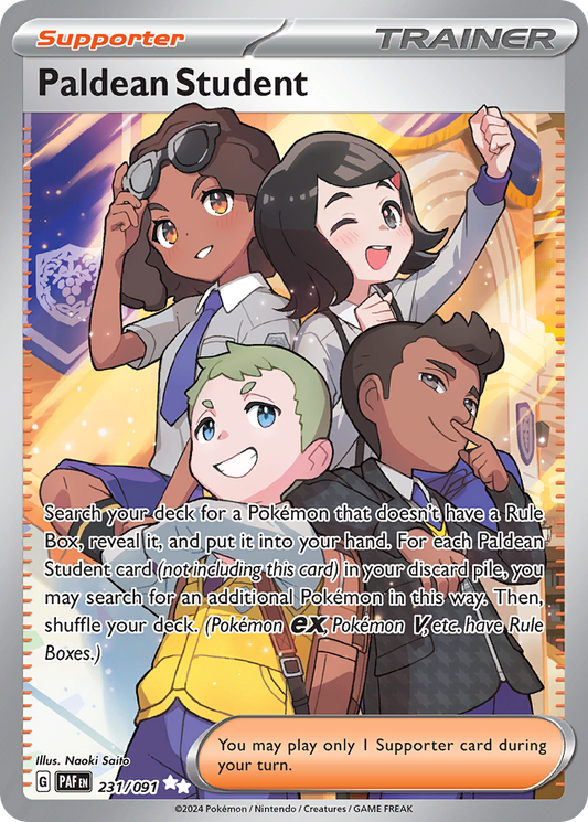 231/091 - Paldean Student HOLO - Paldean Fates - Ultra Rare