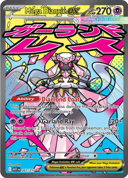 267/217 - Mega Diancie ex HOLO - Ascended Heroes - Mega Attack Rare