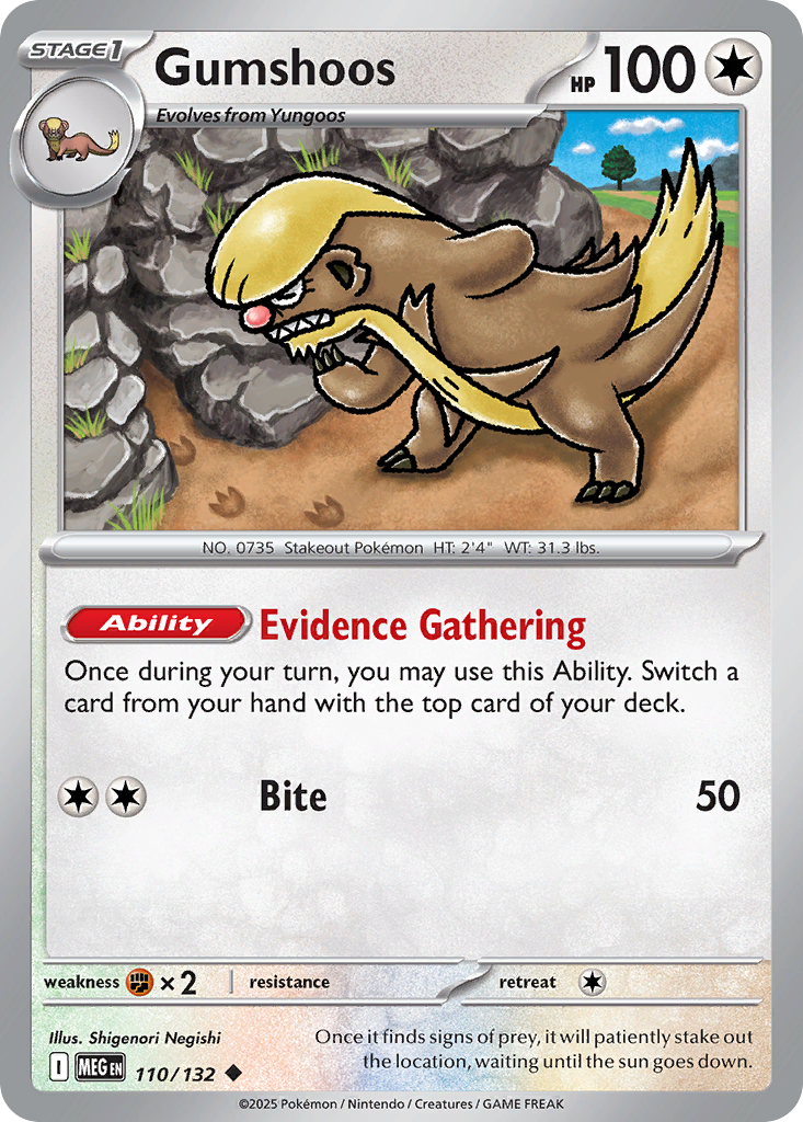 110/132 - Gumshoos - Mega Evolution - Uncommon
