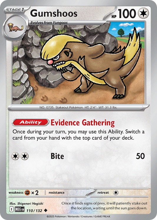 110/132 - Gumshoos - Mega Evolution - Uncommon