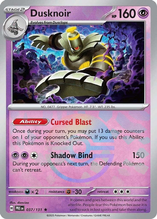 037/131 - Dusknoir (Poke Ball Pattern) HOLO - Prismatic Evolutions - Rare