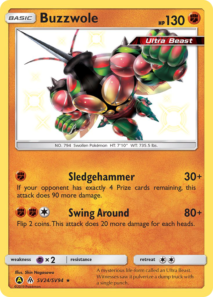 SV24/SV94 - Buzzwole HOLO - Hidden Fates Shiny Vault - Shiny Rare