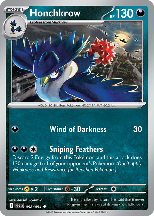 058/094 - Honchkrow - Phantasmal Flames - Uncommon