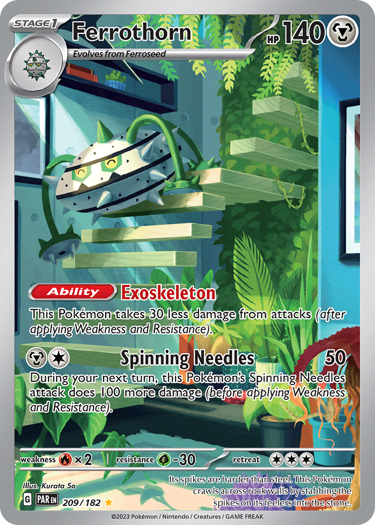 209/182 - Ferrothorn HOLO - Paradox Rift - Illustration Rare