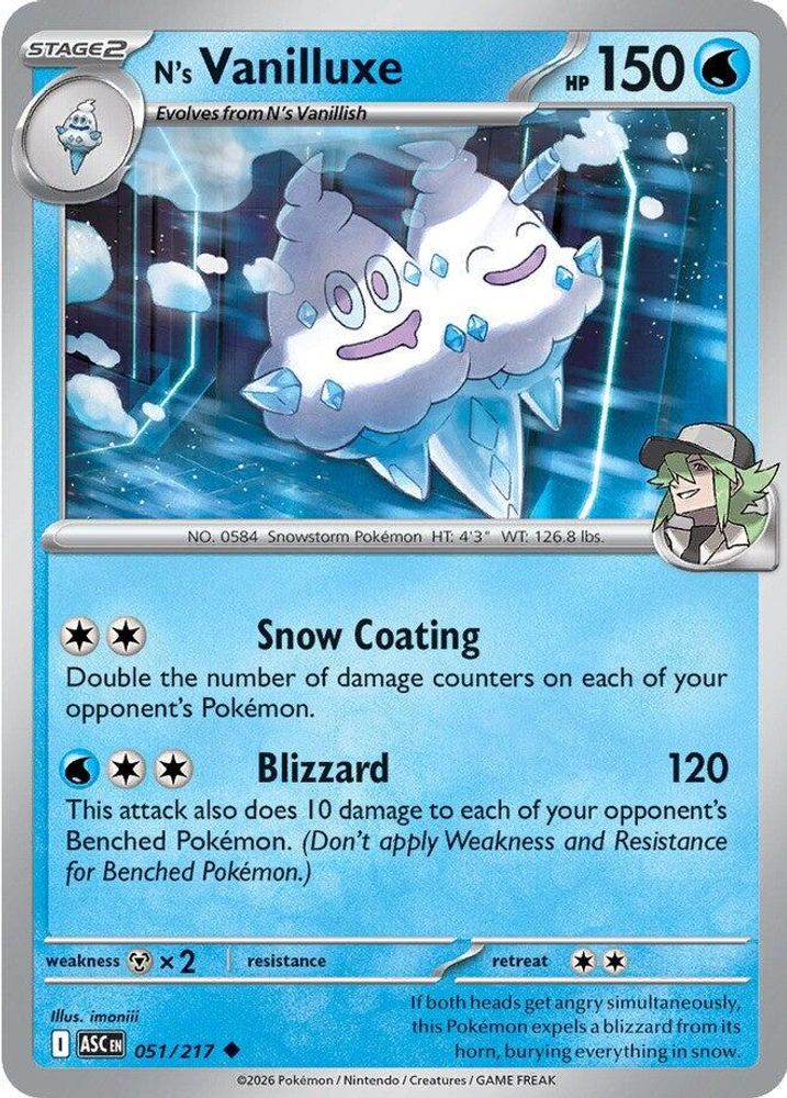 051/217 - N's Vanilluxe - Ascended Heroes - Uncommon