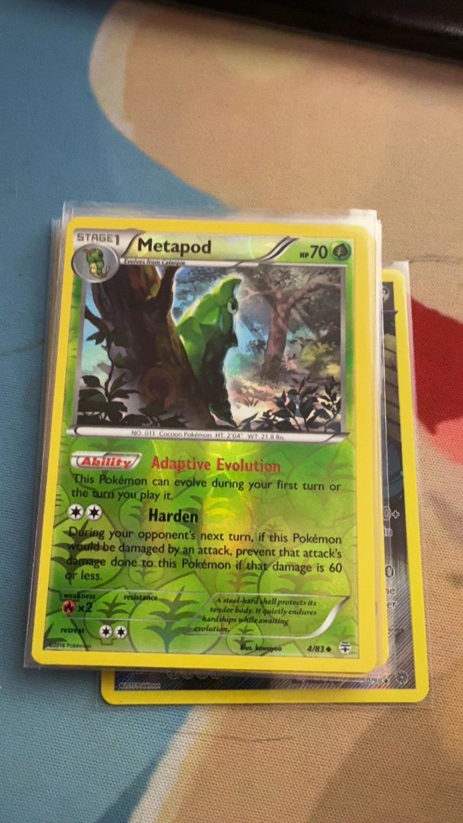 4/83 - Metapod REVERSE HOLO - Generations - Uncommon