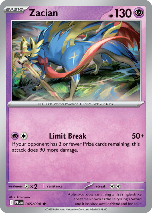 045/094 - Zacian - Phantasmal Flames - Rare