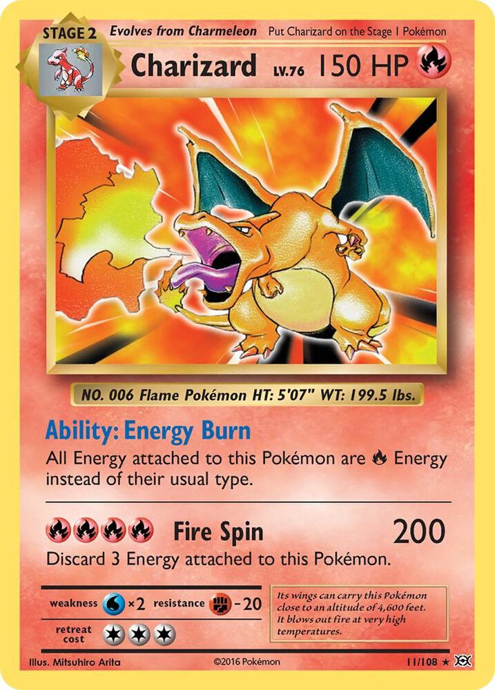 11/108 - Charizard HOLO - Evolutions - Rare