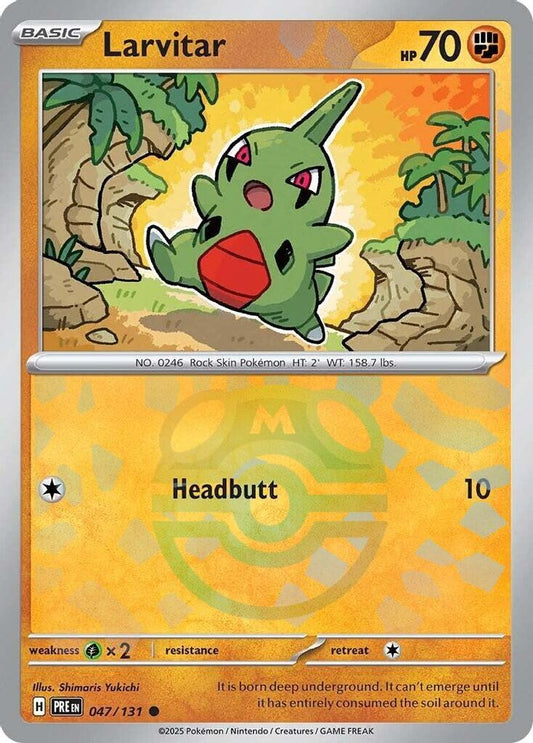 047/131 - Larvitar (Master Ball Pattern) HOLO - Prismatic Evolutions - Common