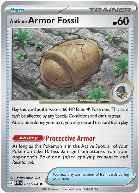 072/084 - Antique Armor Fossil - Pitch Black - Common