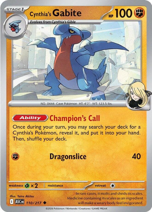110/217 - Cynthia's Gabite - Ascended Heroes - Uncommon