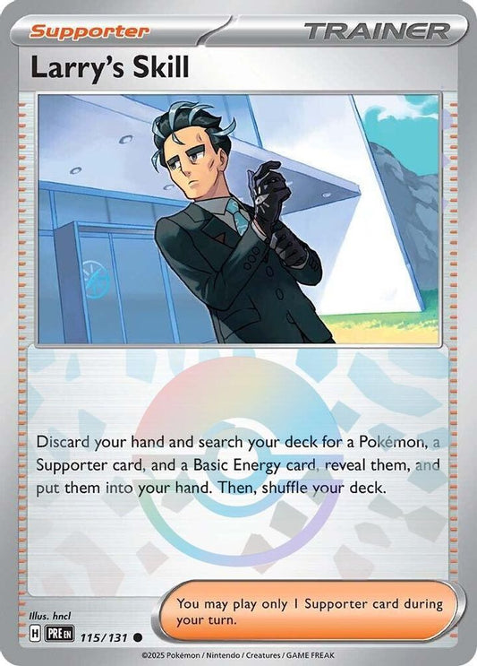 115/131 - Larry's Skill (Poke Ball Pattern) HOLO - Prismatic Evolutions - Common