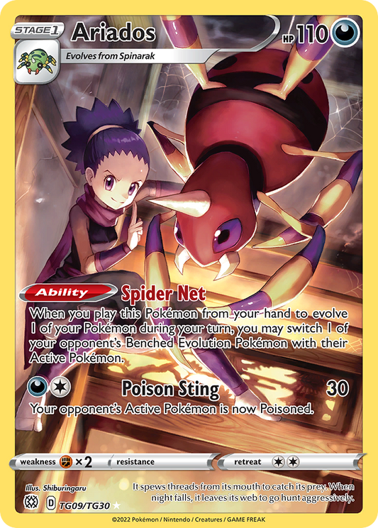 TG09/TG30 - Ariados HOLO - Brilliant Stars Trainer Gallery -