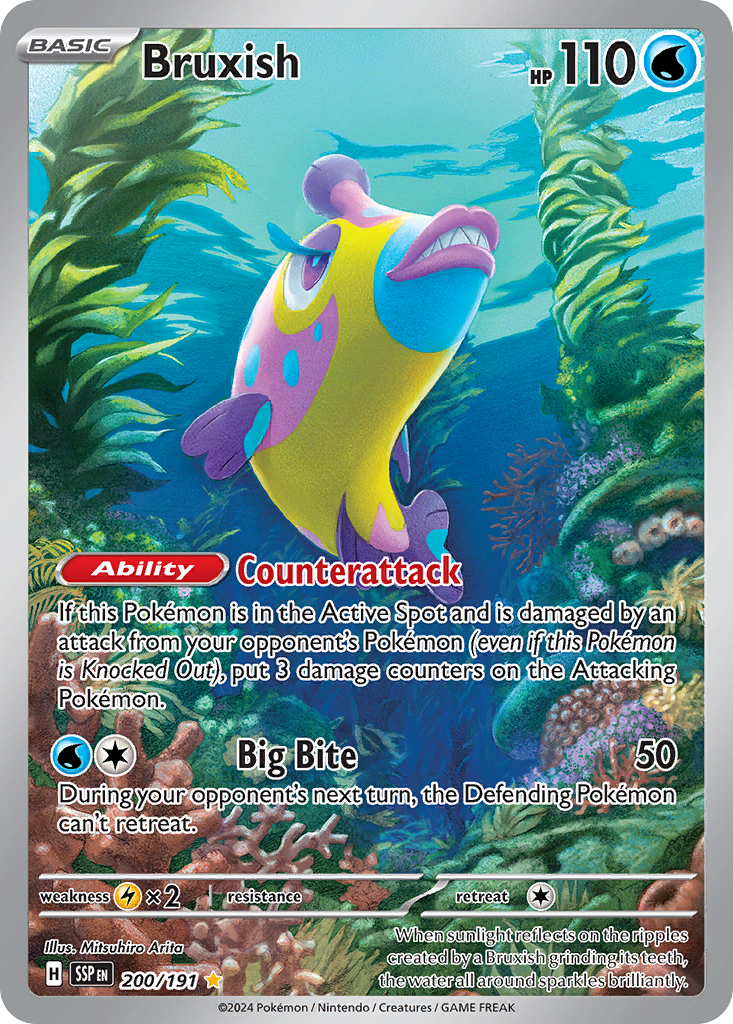 200/191 - Bruxish HOLO - Surging Sparks - Illustration Rare