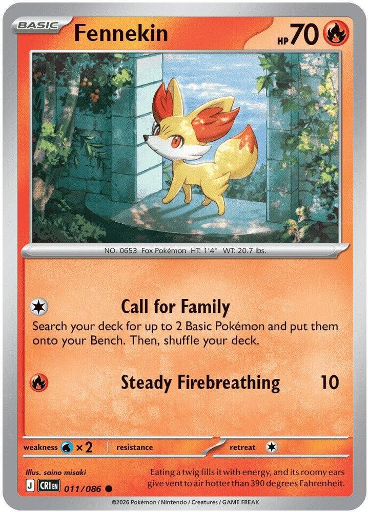 011/086 - Fennekin - Chaos Rising - Common