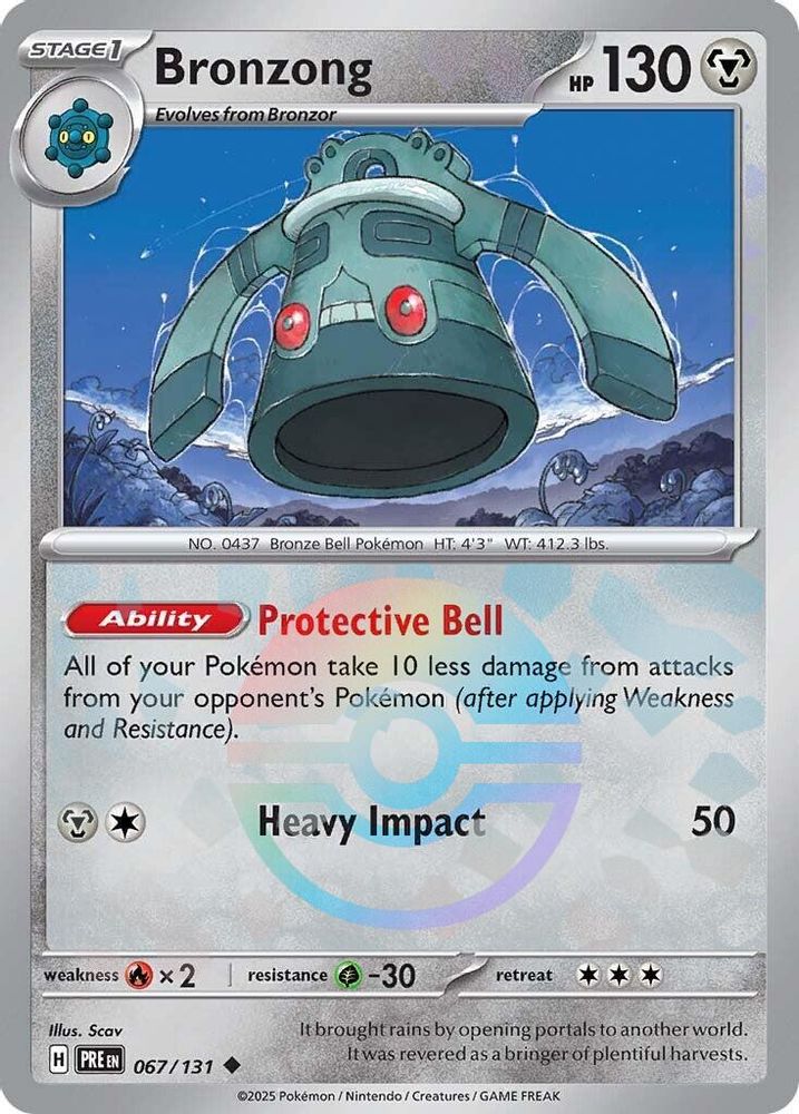 067/131 - Bronzong (Poke Ball Pattern) HOLO - Prismatic Evolutions - Uncommon