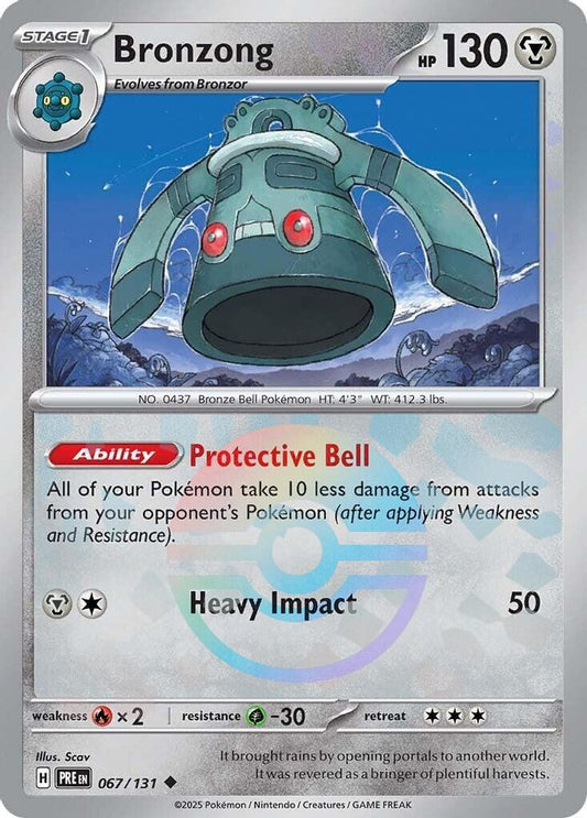 067/131 - Bronzong (Poke Ball Pattern) HOLO - Prismatic Evolutions - Uncommon
