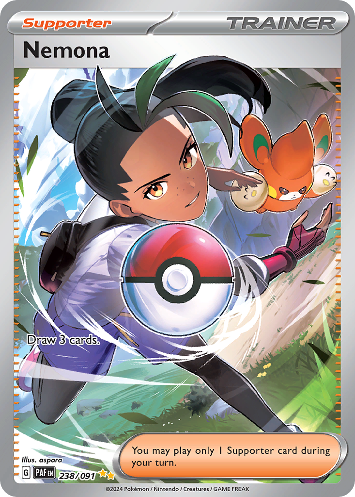 238/091 - Nemona HOLO - Paldean Fates - Special Illustration Rare