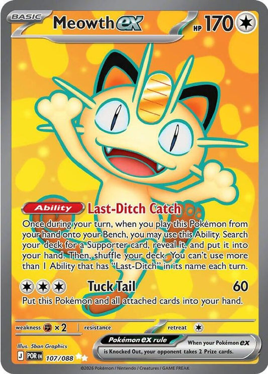 107/088 - Meowth ex HOLO - Perfect Order - Ultra Rare